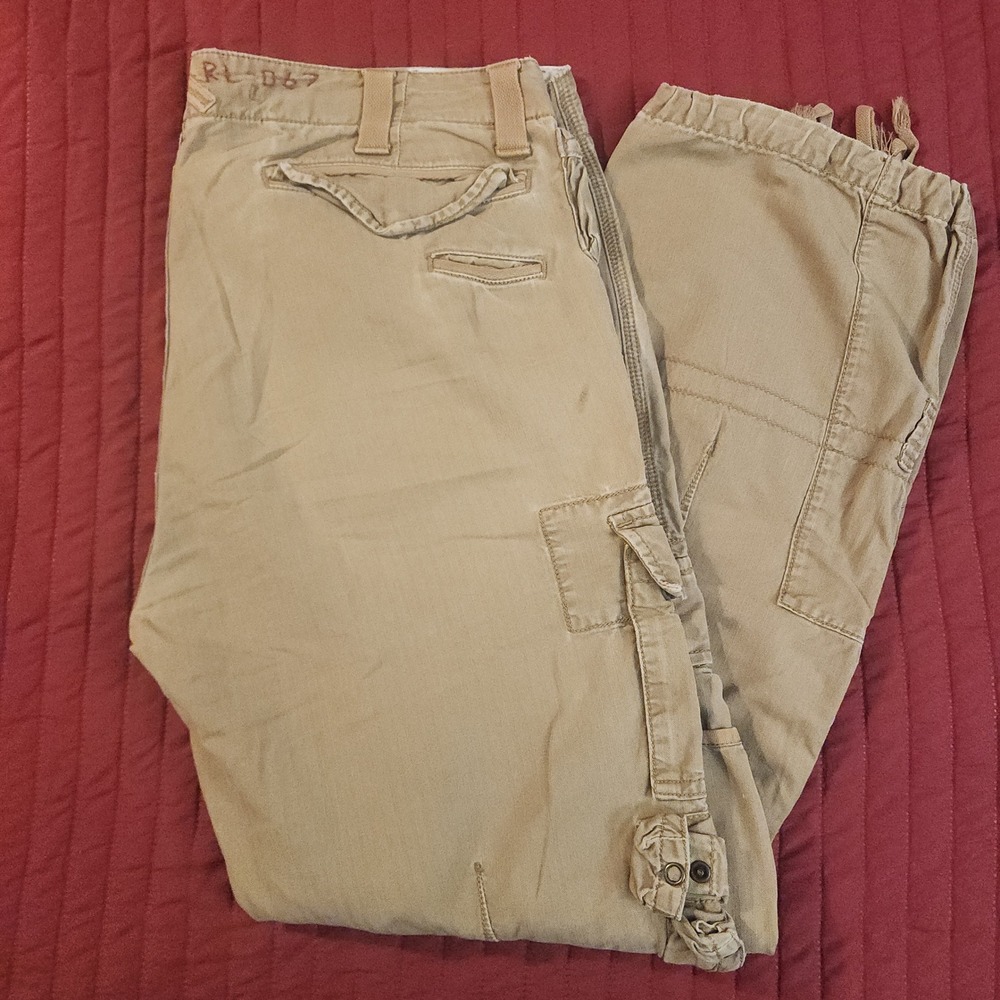E56 Vintage POLO RALPH LAUREN RL-067 Mens Surplus Utility CARGO PANTS Size 38x32